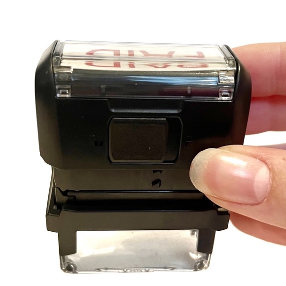 Vintage Office Business Stamps Set of 3 Paid Received Copy Rubber Basics Canex - Picture 6 of 10